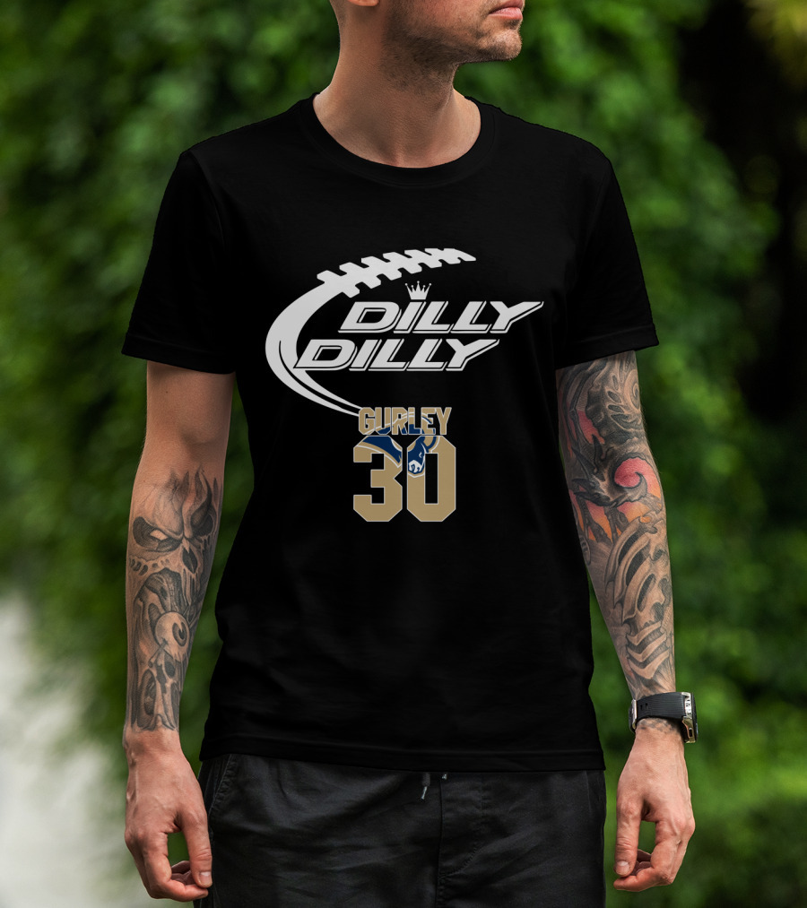 Los Angeles Rams Todd Gurley 30 Dilly Dilly Football T-Shirt