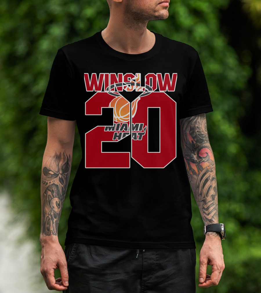 Winslow 20 Miami Heat Basketball Player Tribute T-Shirt