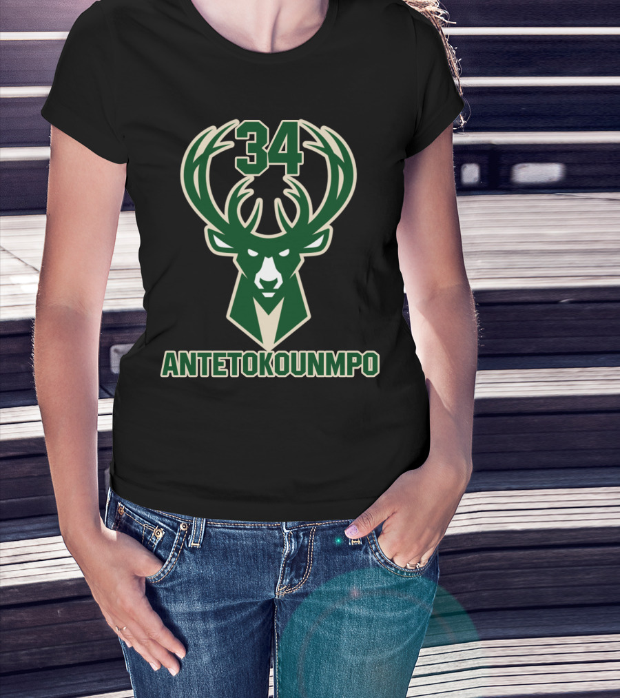 Milwaukee Bucks 34 Antetokounmpo T-Shirt