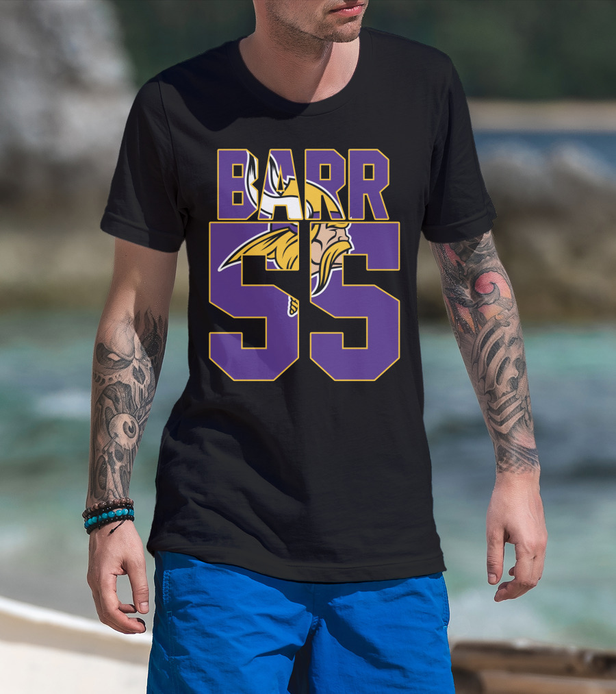 Minnesota Vikings Anthony Barr 55 Jersey With Viking T-Shirt