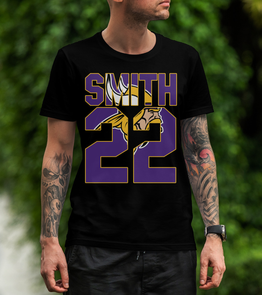 Minnesota Vikings Smith 22 Jersey T-Shirt