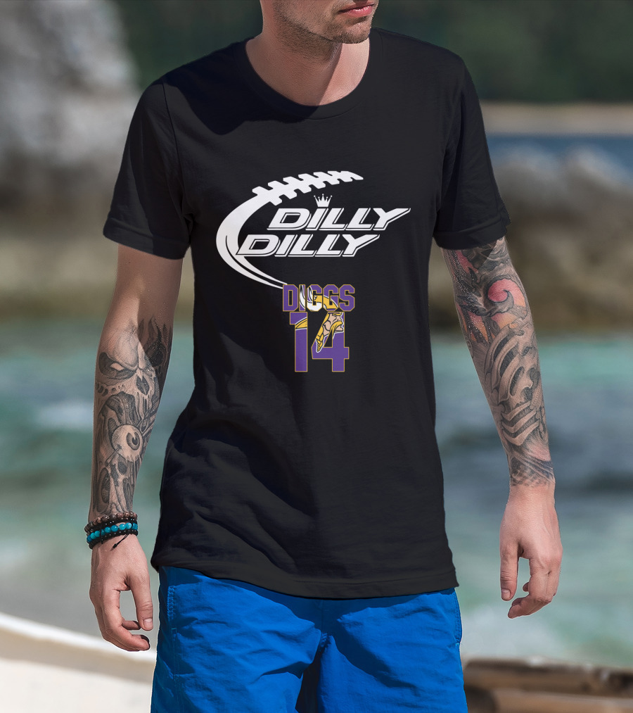 Dilly Dilly Diggs 14 Minnesota Vikings Football T-Shirt