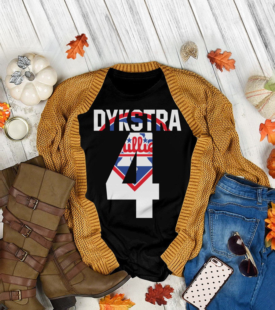 Dykstra 4 Phillies Iconic Philadelphia Baseball Nostalgia T-Shirt