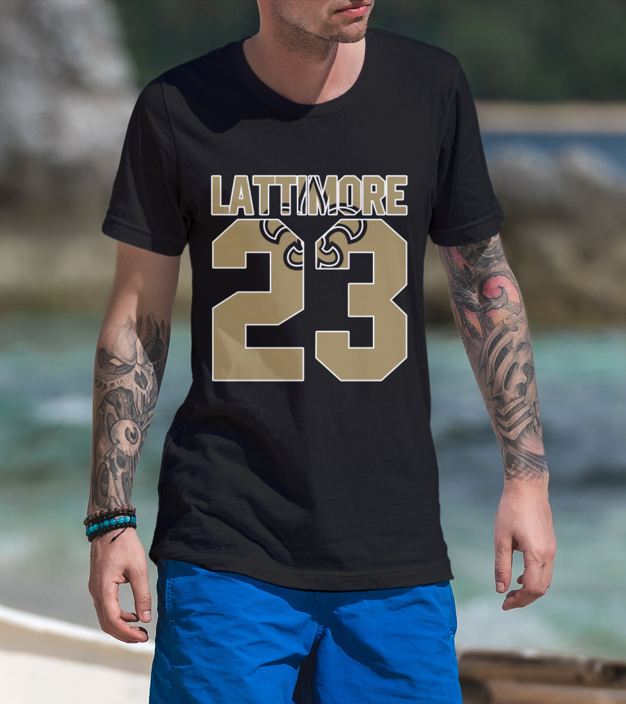 New Orleans Saints Marshon Lattimore 23 Fleur-De-Lis Player Jersey T-Shirt