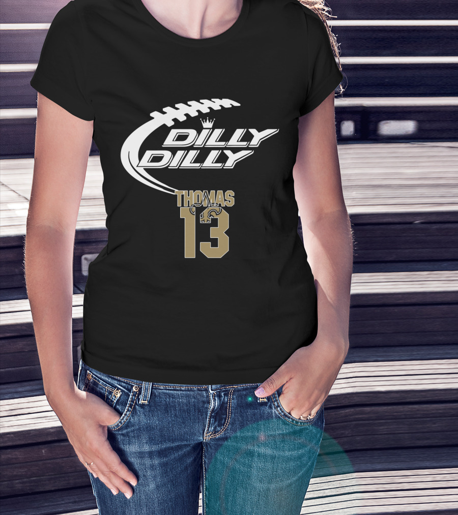 New Orleans Saints Thomas 13 Dilly Dilly Football T-Shirt