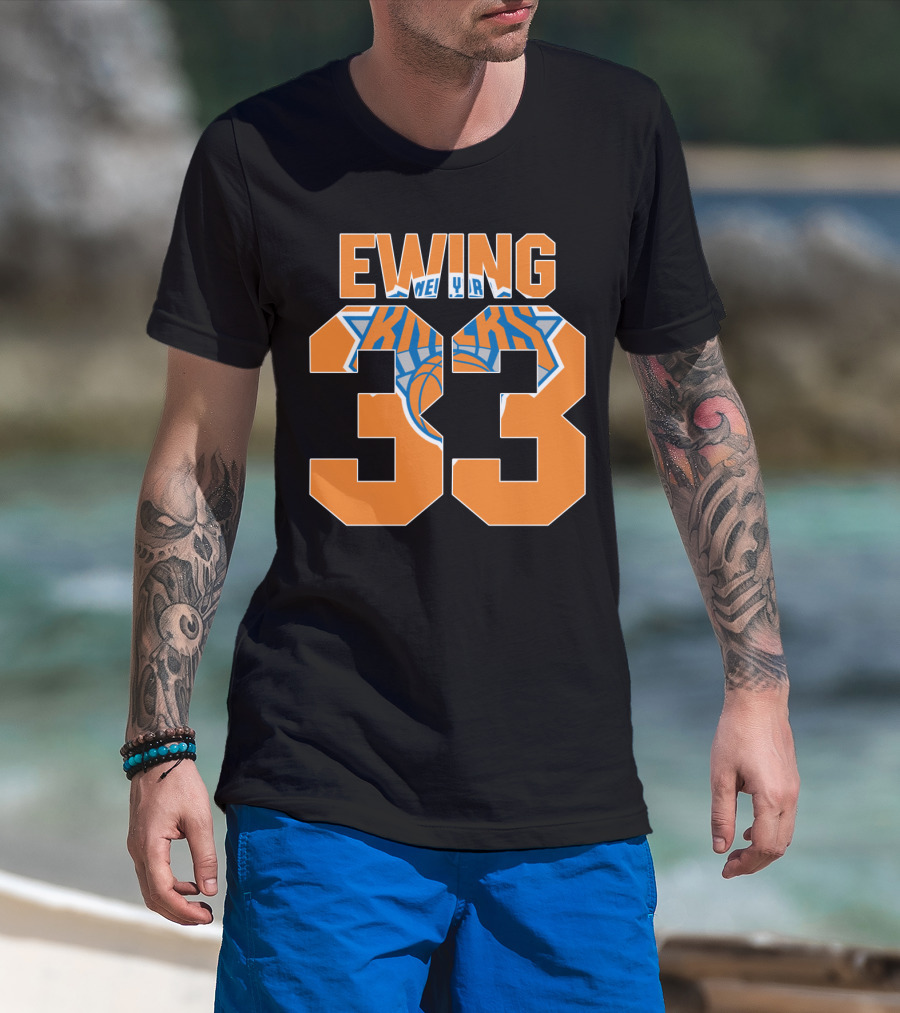 Ewing 33 New York Knicks Patrick Nba T-Shirt