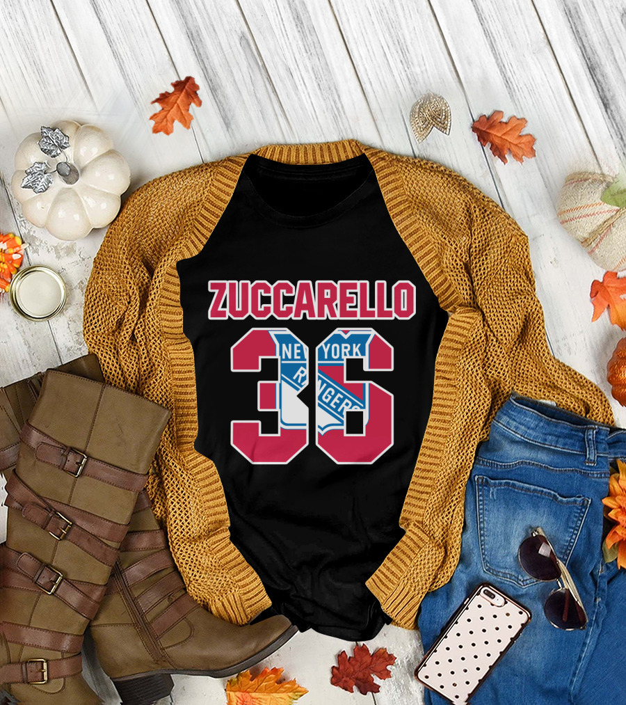New York Rangers Mats Zuccarello 36 NHL Iconic Team T-Shirt