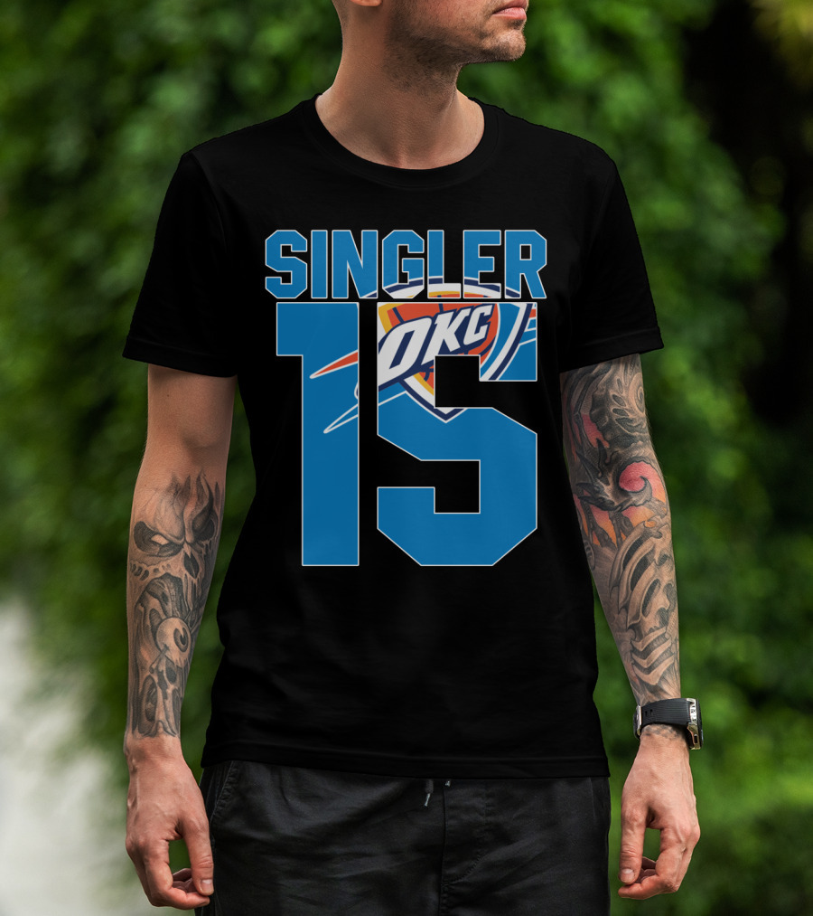 Singler 15 Okc Thunder Nba T-Shirt