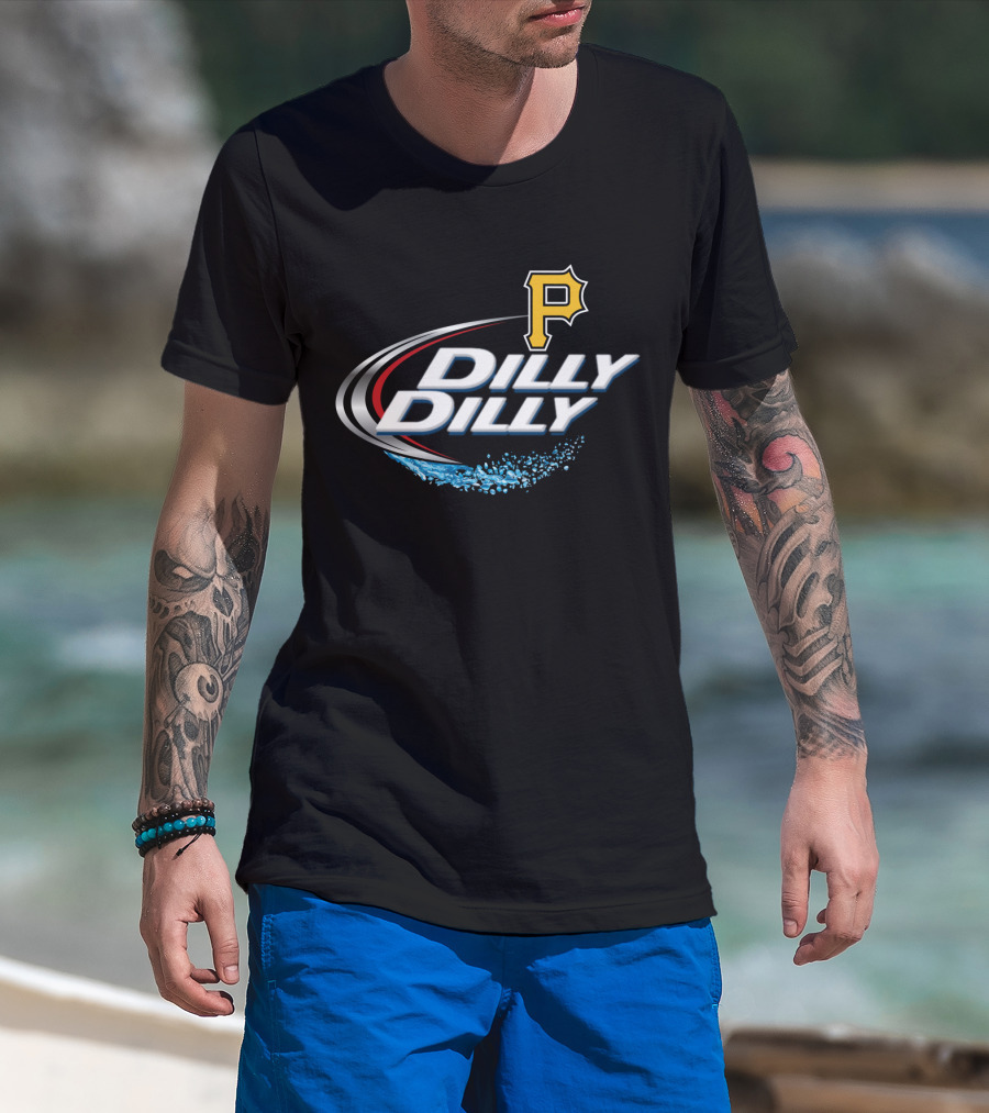 Pittsburgh Pirates Dilly Dilly Sports Logo Ripple Effect T-Shirt