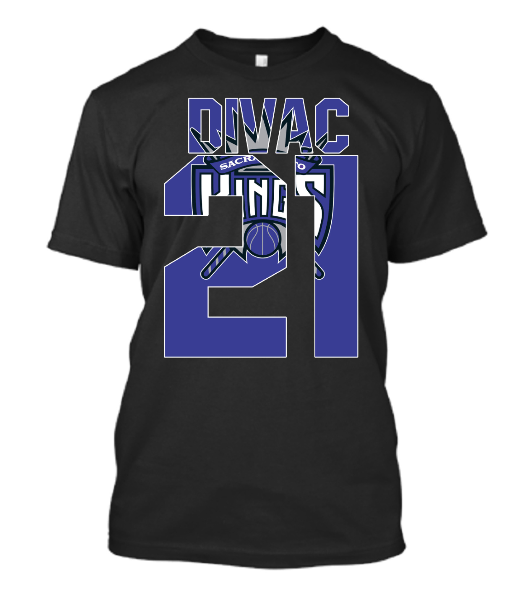 Sacramento Kings Vlade Divac 21 Nba Basketball T-Shirt