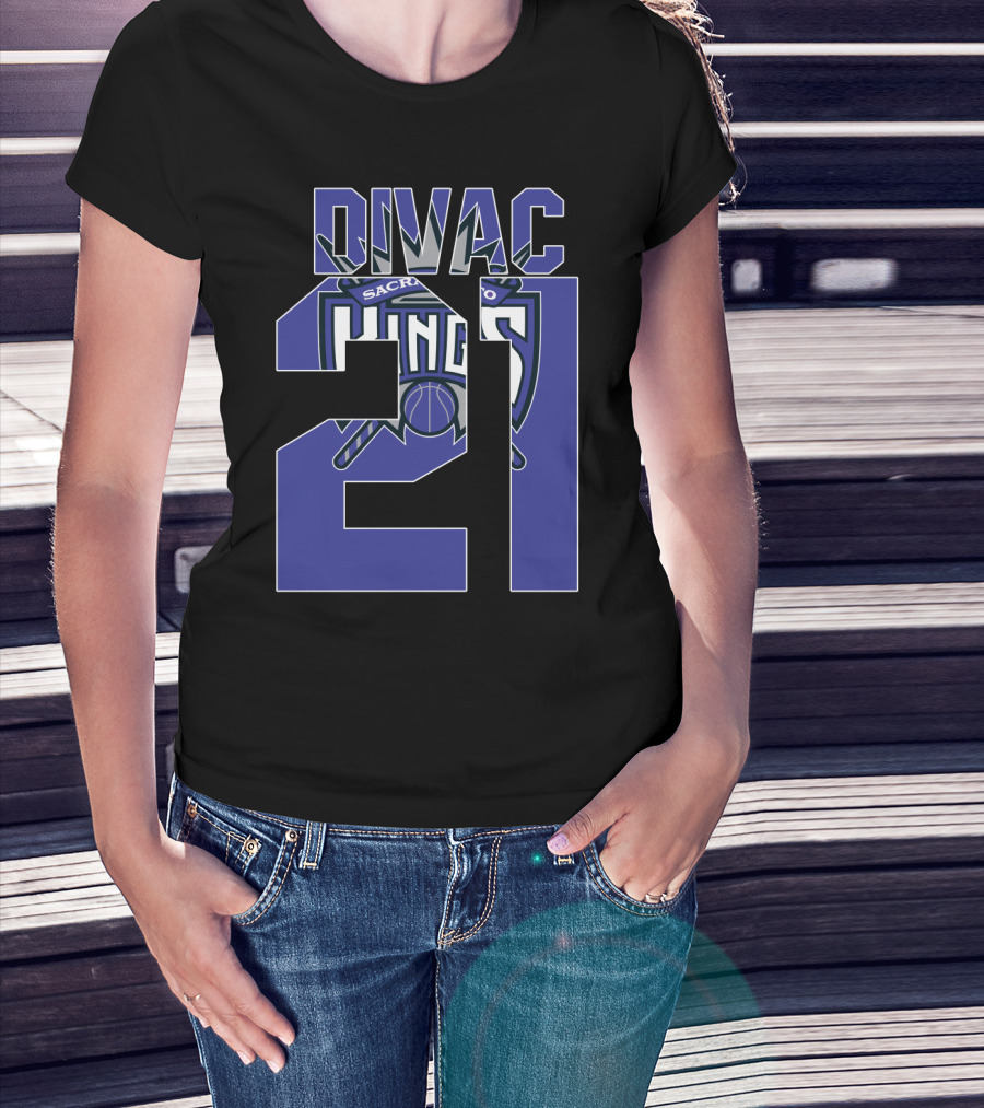Sacramento Kings Vlade Divac 21 Nba Basketball T-Shirt