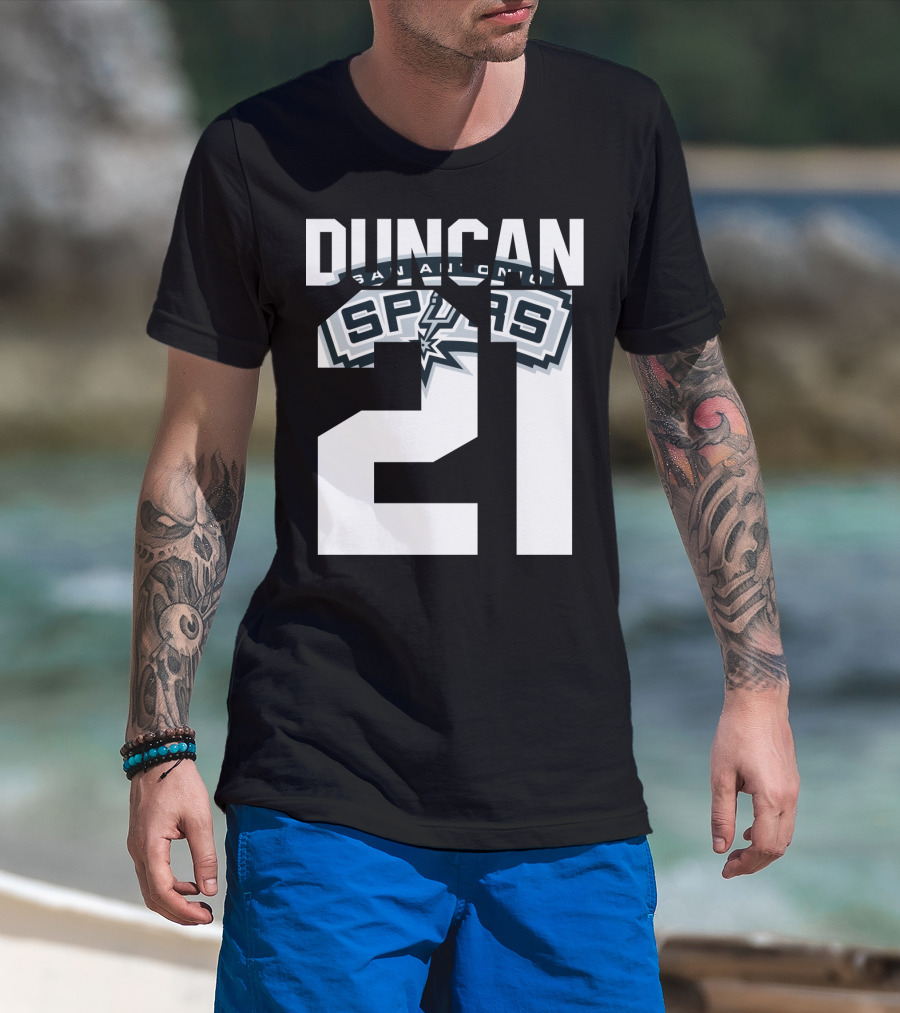 San Antonio Spurs Duncan 21 Nba T-Shirt