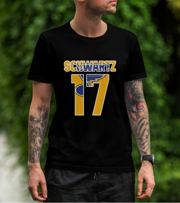 Schwartz 17 St Louis Blues NHL Hockey Jersey Number And Name T-Shirt