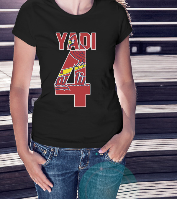 Yadi St. Louis Cardinals Number 4 T-Shirt