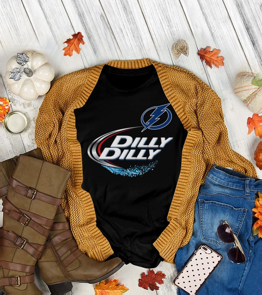 Tampa Bay Lightning Hockey Fan Dilly Dilly Slogan T-Shirt