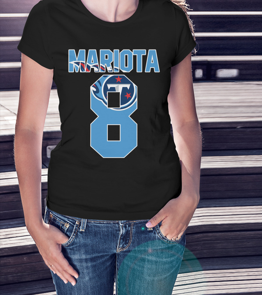 Tennessee Titans Marcus Mariota Number 8 Jersey Icon T-Shirt