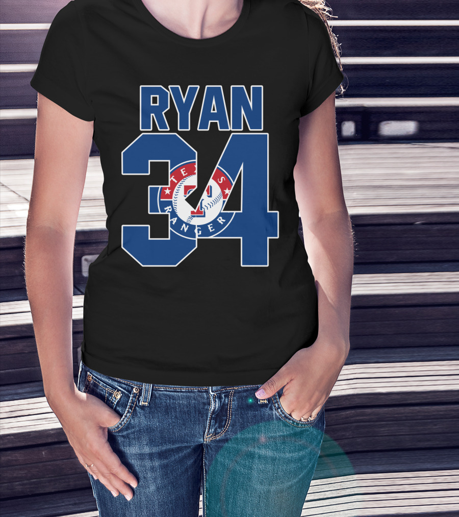 Ryan 34 Texas Rangers Baseball T-Shirt