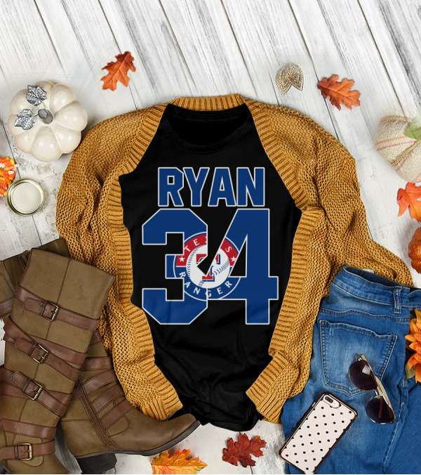 Ryan 34 Texas Rangers Baseball T-Shirt