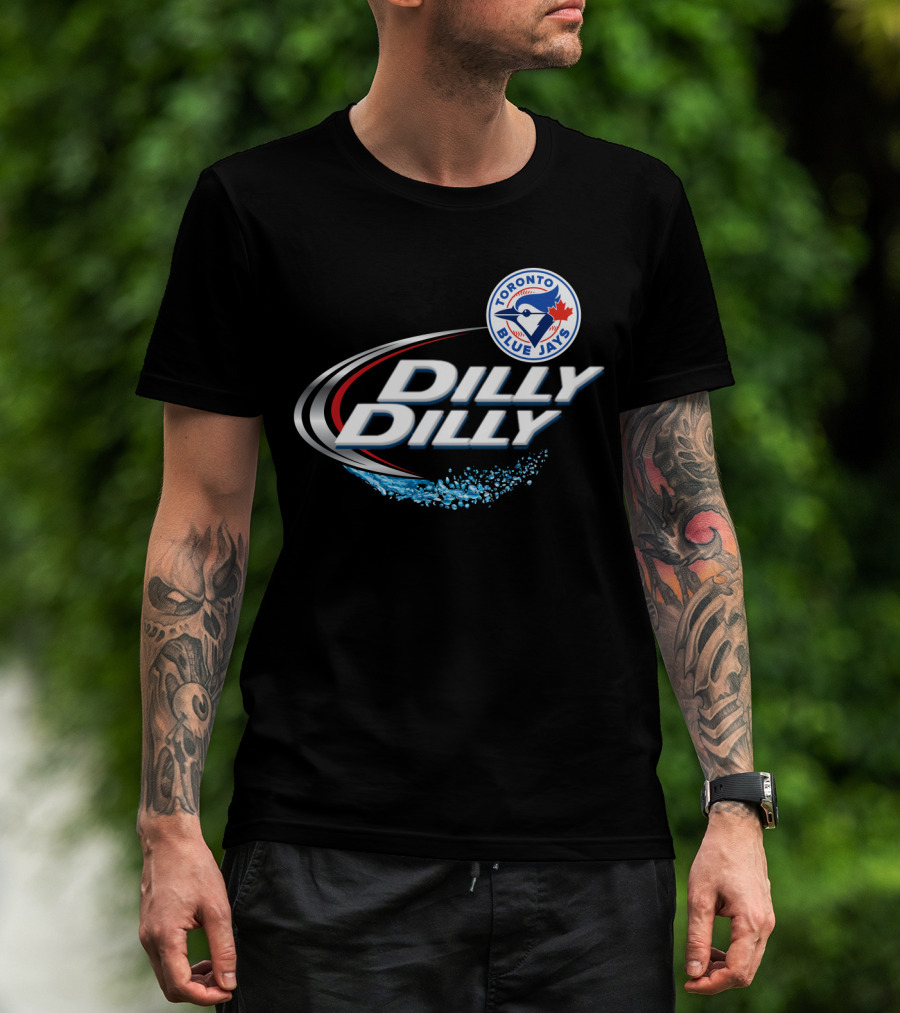 Toronto Blue Jays Dilly Dilly Logo With Blue Jay And Maple Leaf T-Shirt
