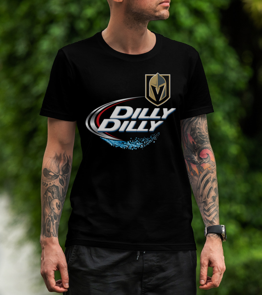 Vegas Golden Knights Dilly Dilly NHL Fan Logo Splash T-Shirt