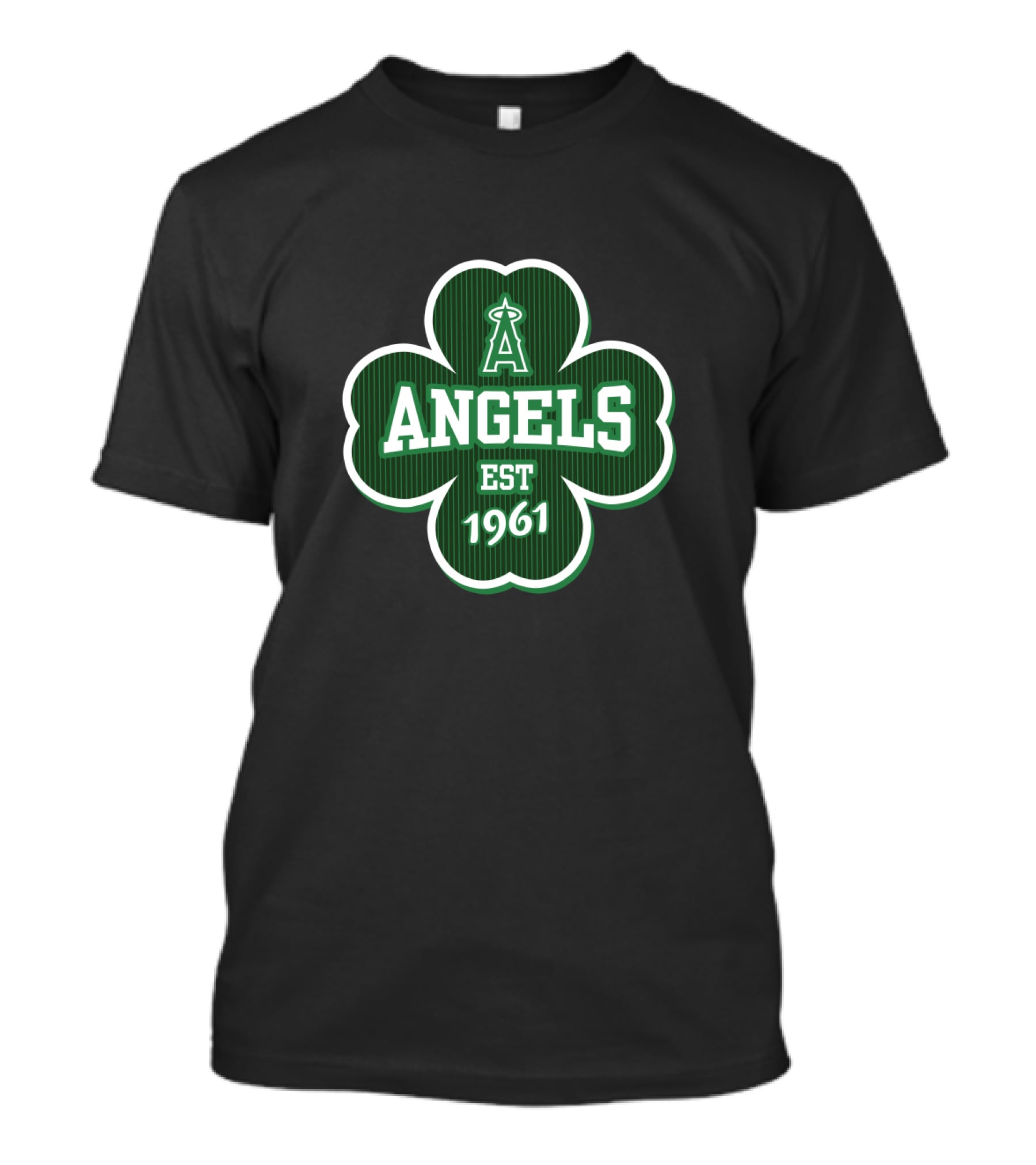 Los Angeles Angels Est 1961 St Patrick's Day Green Shamrock T-Shirt