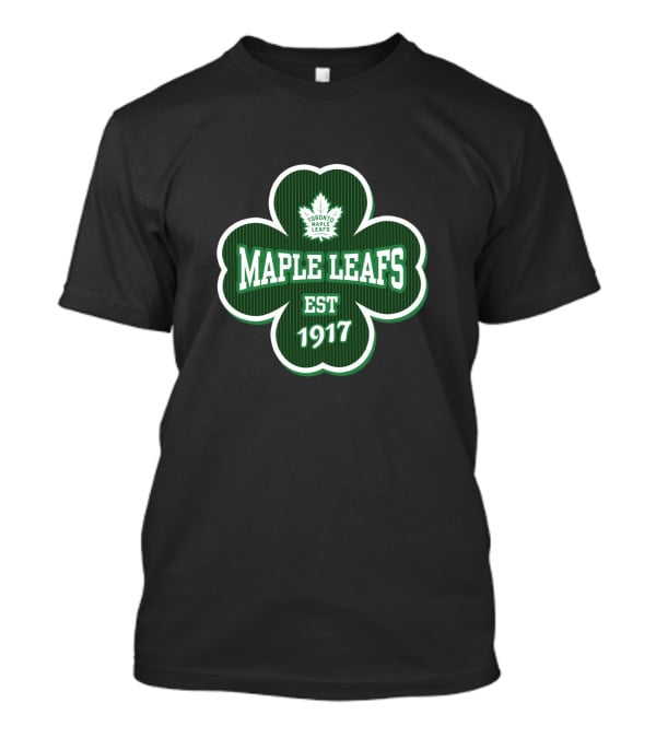 Toronto Maple Leafs Shamrock Logo St Patrick's Day Est 1917 T-Shirt