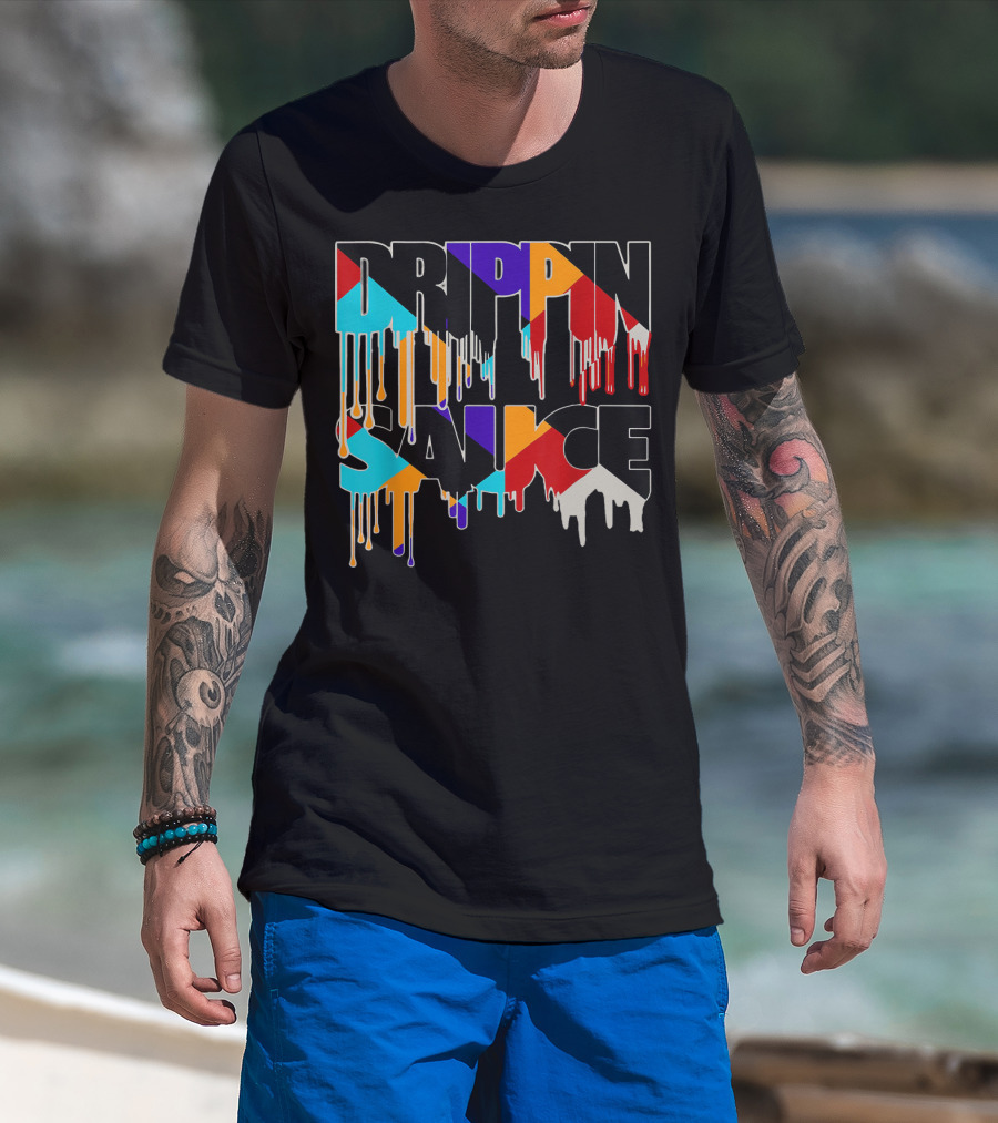 Jordan 9 Drippin Sauce Dream It Do It Bold Multicolor Drip T-Shirt