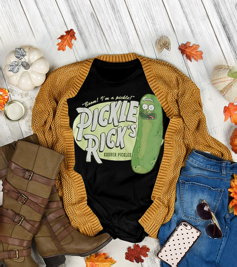 Rick and Morty Boom I'm a Pickle Pickle Rick's Kosher Pickles T-Shirt
