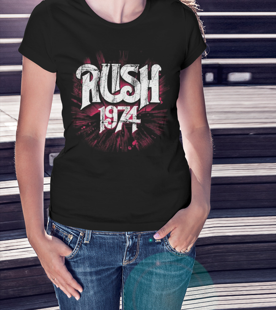 Rush 1974 Splatter Logo Art T-Shirt