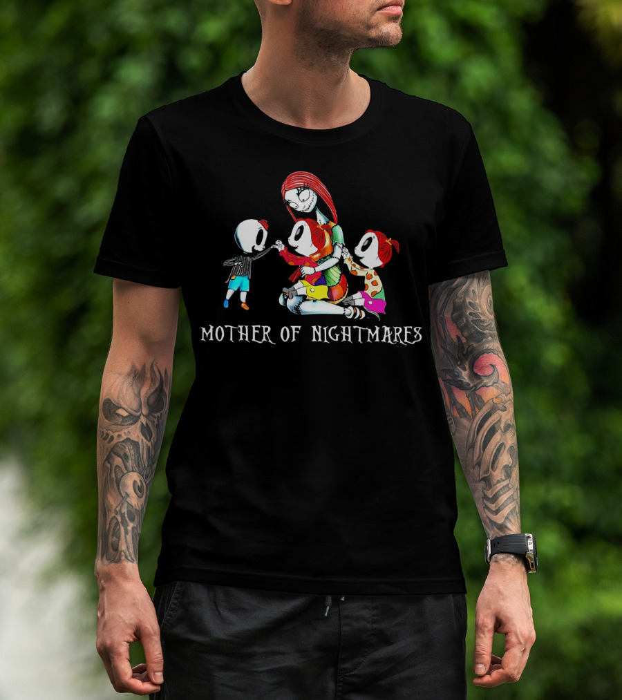 Mother Of Nightmares Sally With Skeleton Children T-Shirt