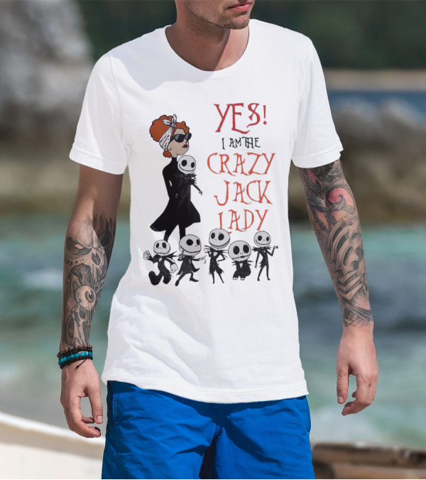 Yes I Am The Crazy Jack Lady Halloween Gang T-Shirt