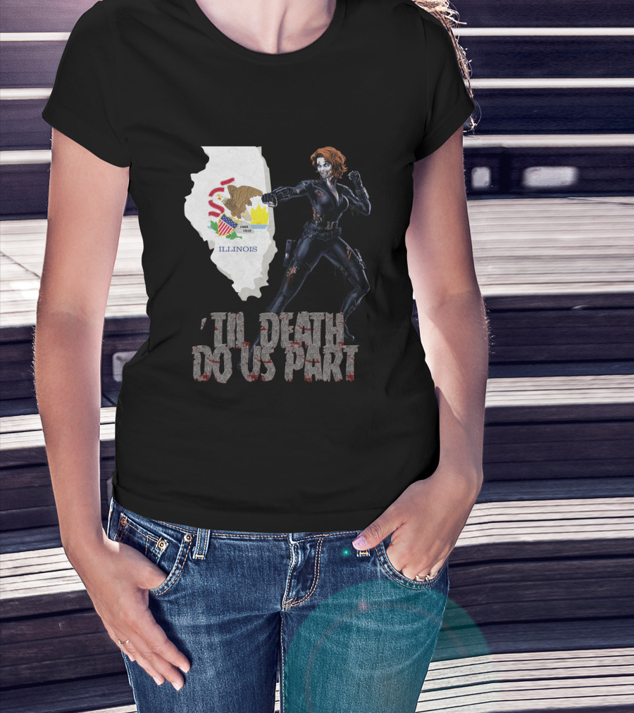 Til Death Do Us Part Black Widow Illinois T-Shirt