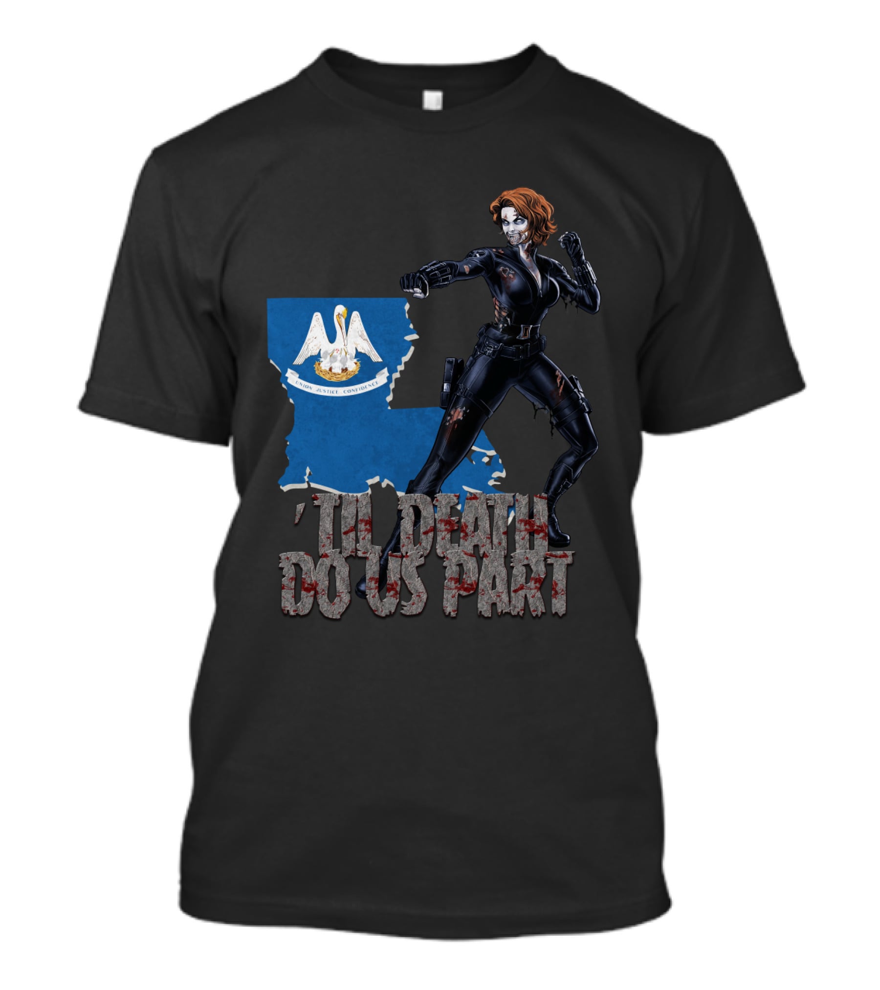 Til Death Do Us Part Black Widow Louisiana T-Shirt