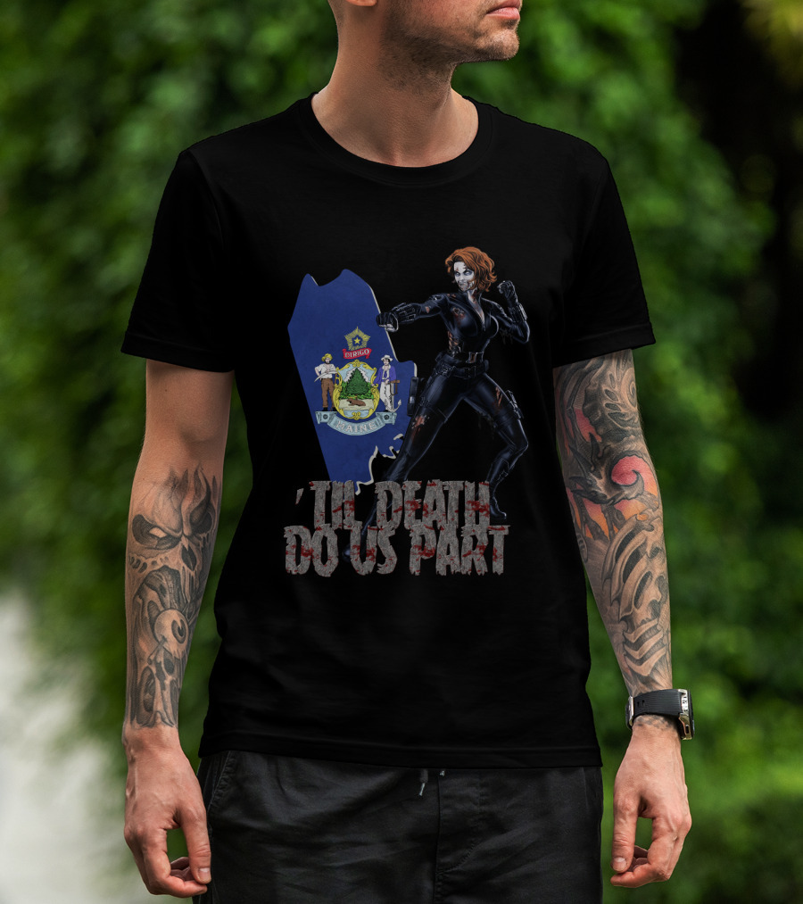 Maine Black Widow 'Til Death Do Us Part T-Shirt
