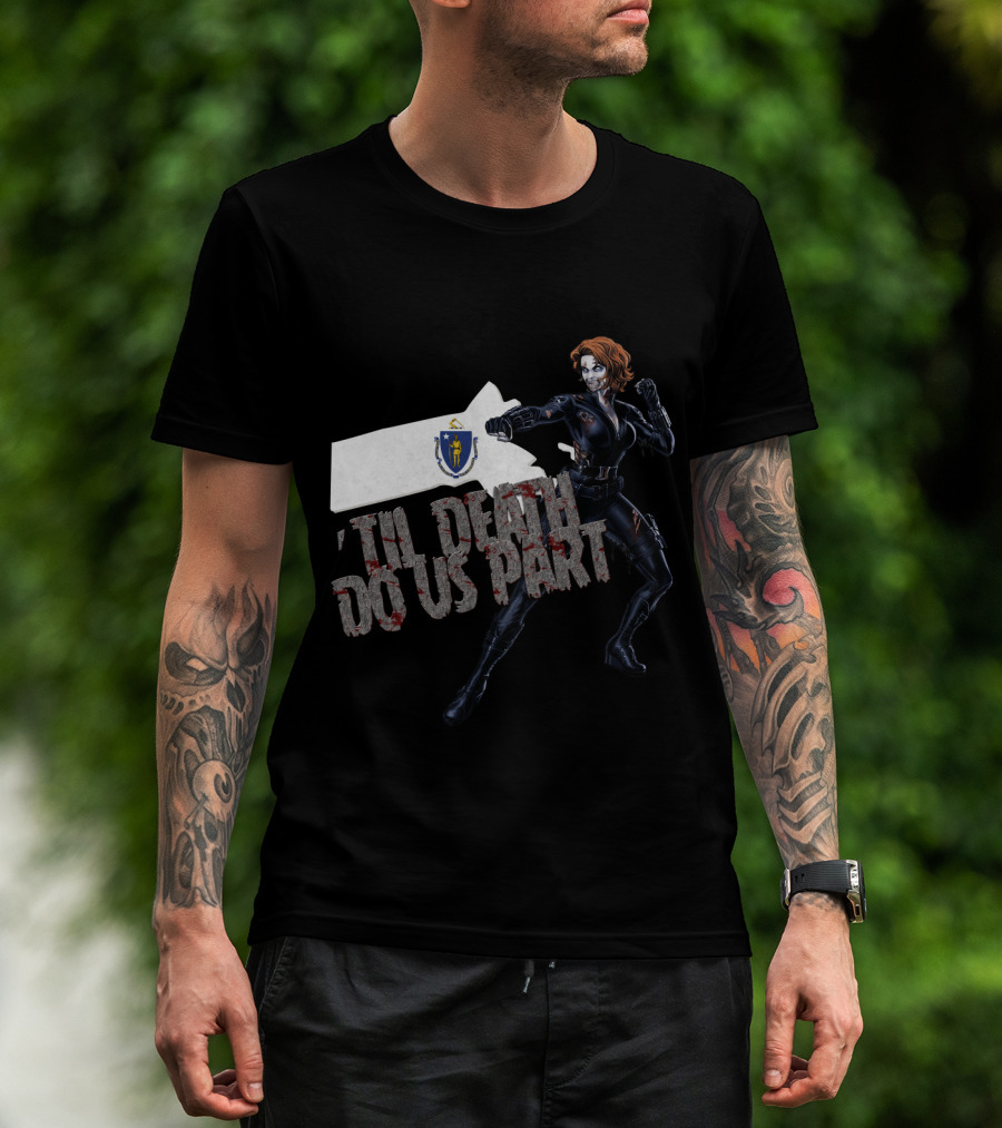 Black Widow Massachusetts 'Til Death Do Us Part T-Shirt