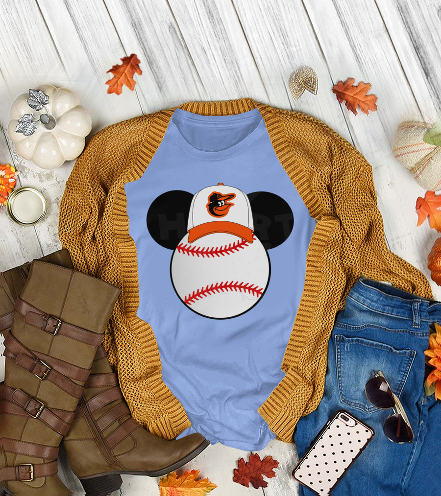 Baltimore Orioles Mickey Ears Baseball Hat with Team T-Shirt