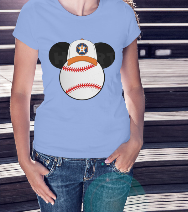 Houston Astros Mickey Mouse Baseball Cap T-Shirt