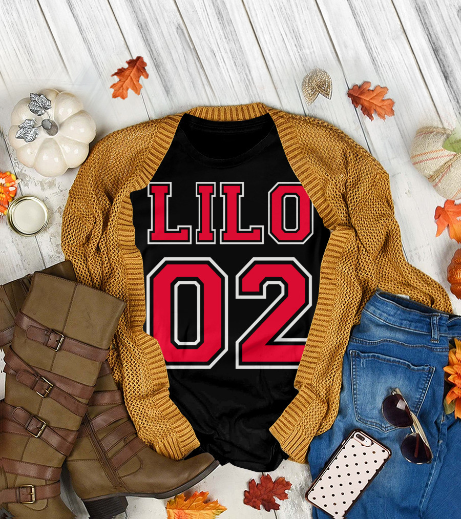 Lilo 02 Sports Jersey Red Black Number Lilo And Stitch T-Shirt