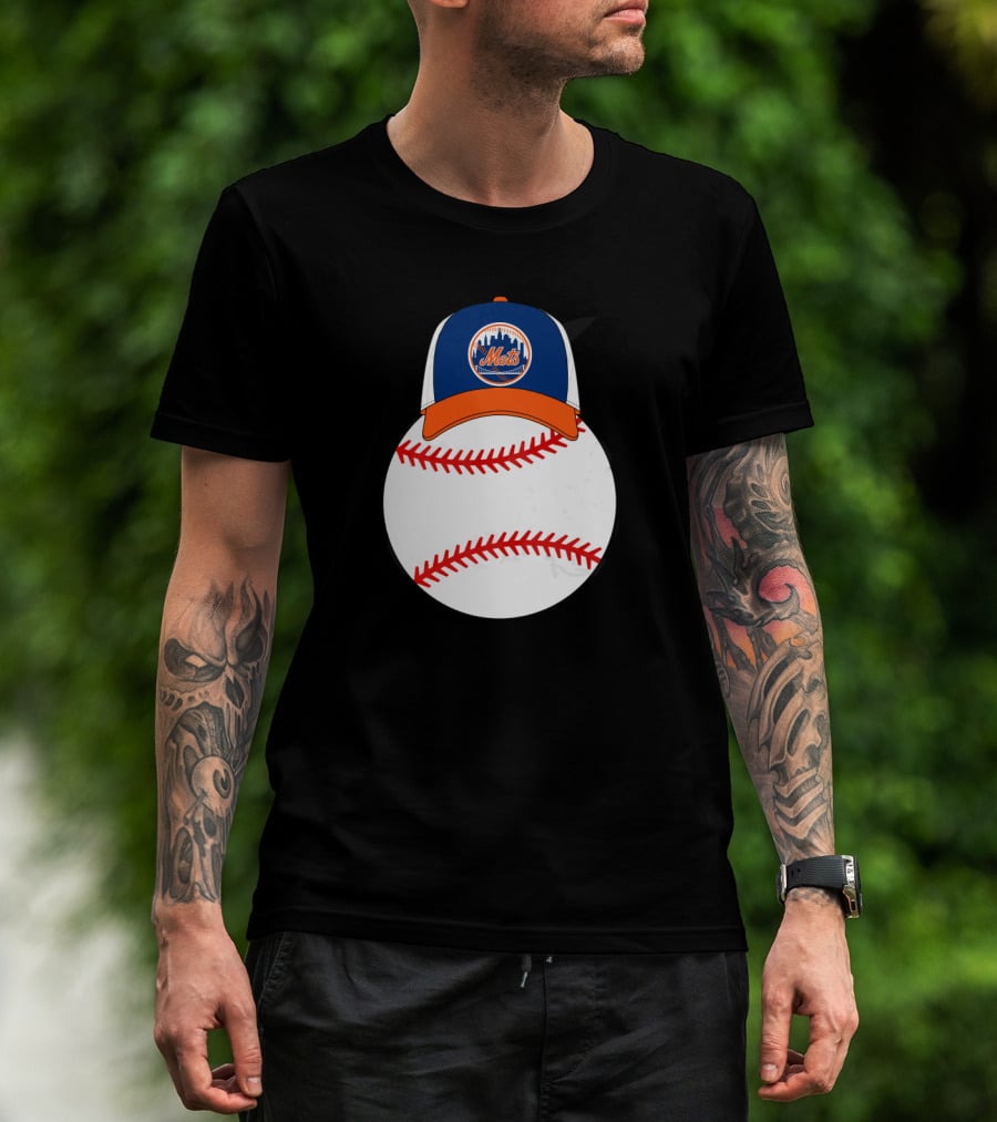 New York Mets Mickey Mouse Baseball Cap T-Shirt