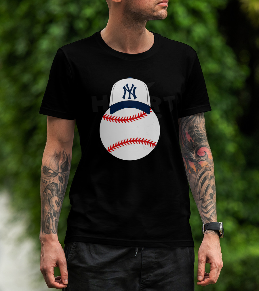 NY Yankees Mickey Baseball Heart T-Shirt
