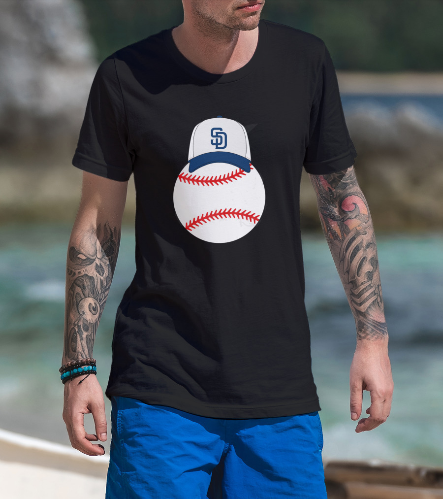San Diego Padres Mickey Mouse Baseball Cap T-Shirt