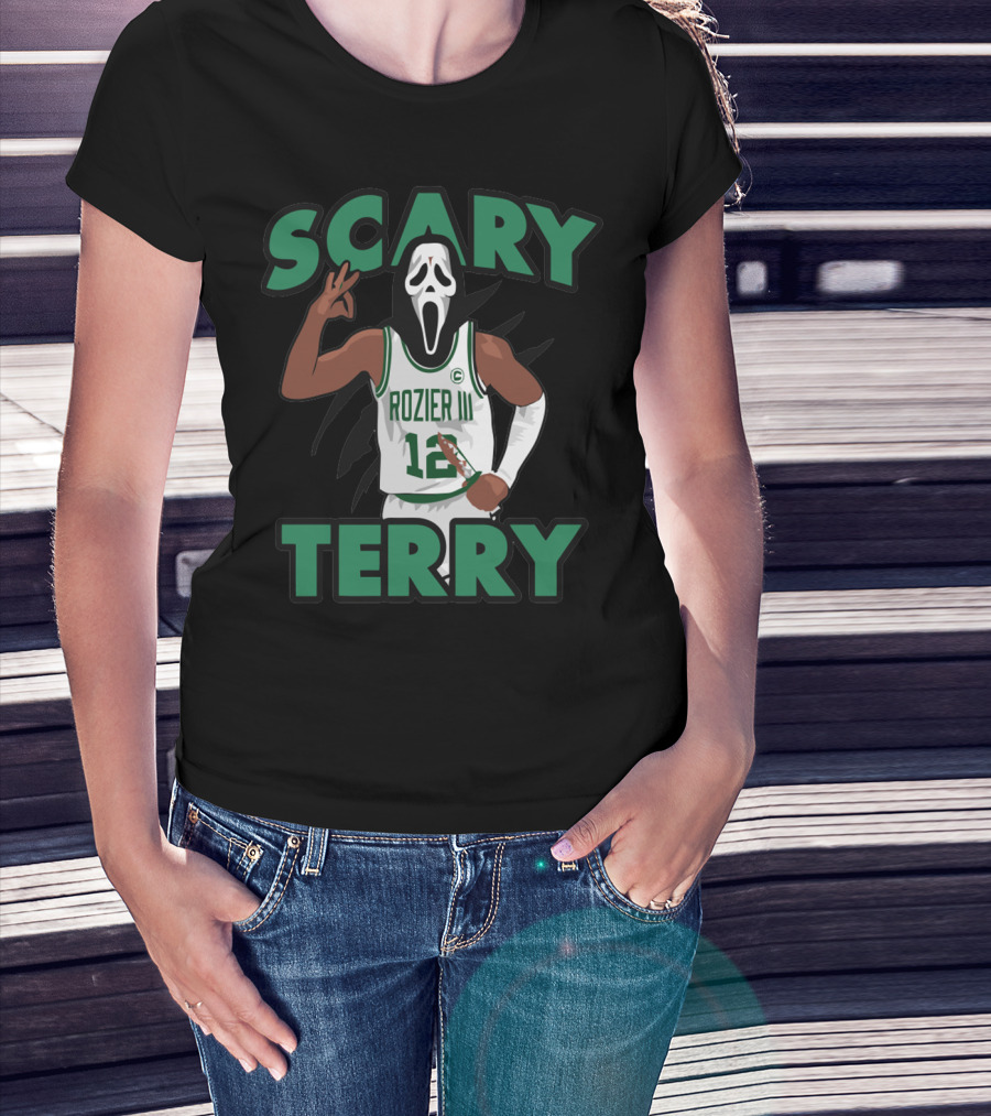 Scary Terry Rozier Iii 12 Basketball Ghostface Mask T-Shirt