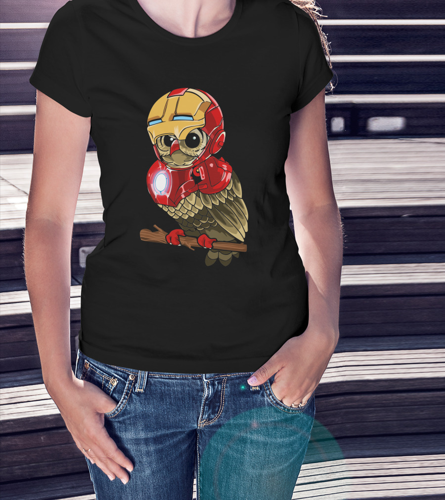 Owlvengers Iron Man Owl Infinity War Crossover T-Shirt