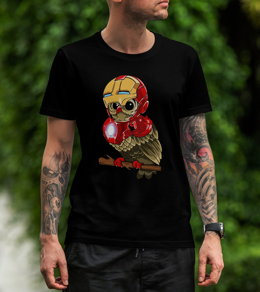 Owlvengers Iron Man Owl Infinity War Crossover T-Shirt