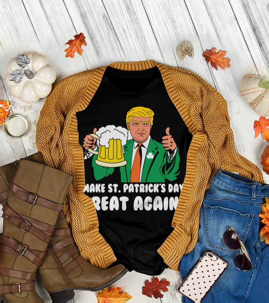 Make St. Patrick's Day Great Again Trump Thumbs Up Beer Mug T-Shirt