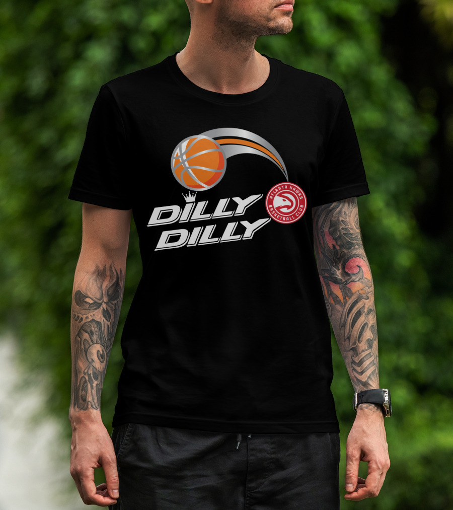 Atlanta Hawks Basketball Club Dilly Dilly Logo Basketball T-Shirt