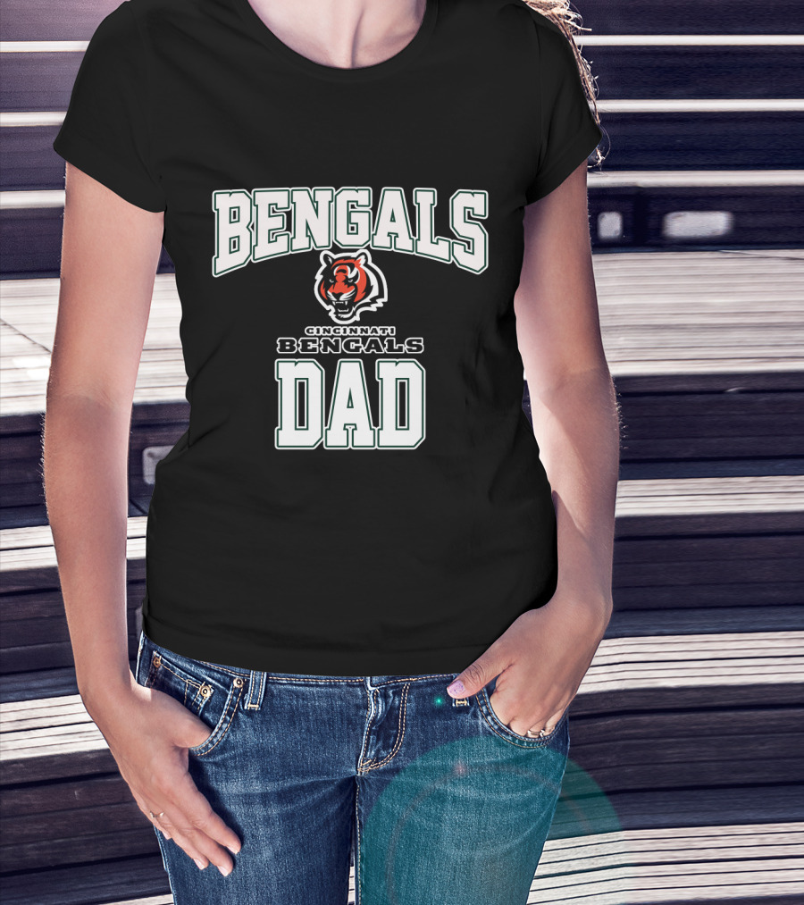 Cincinnati Bengals Dad Fathers Day Bengals Tiger T-Shirt