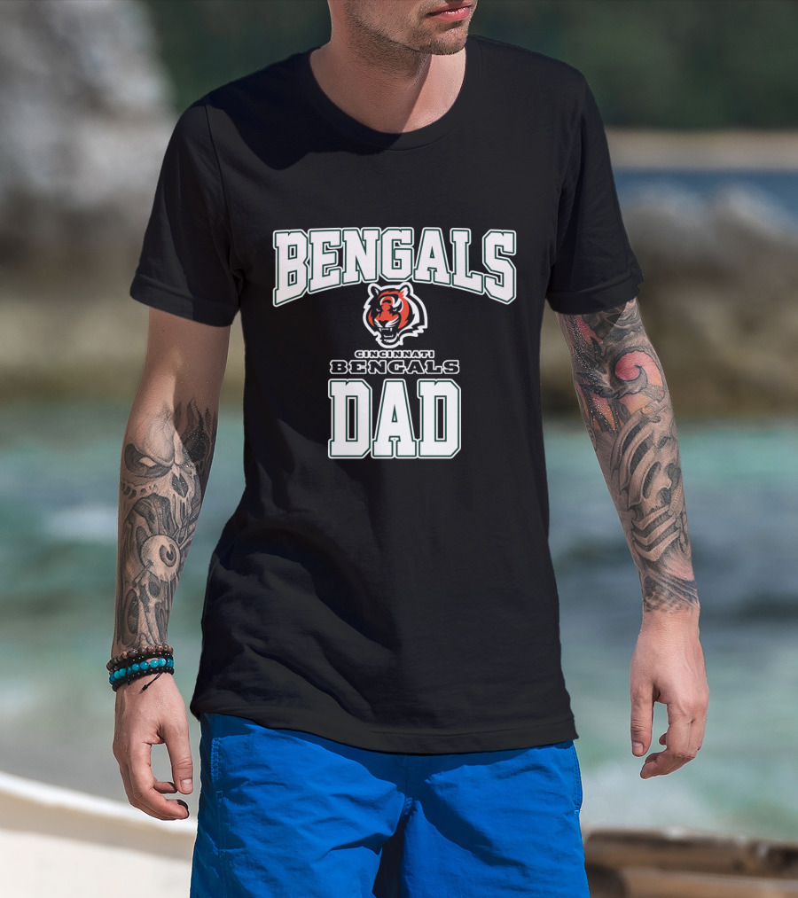 Cincinnati Bengals Dad Fathers Day Bengals Tiger T-Shirt