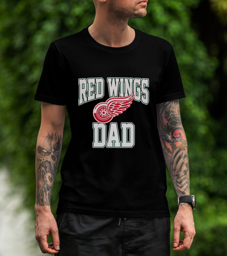 Detroit Red Wings Dad NHL Hockey Fan Gift T-Shirt