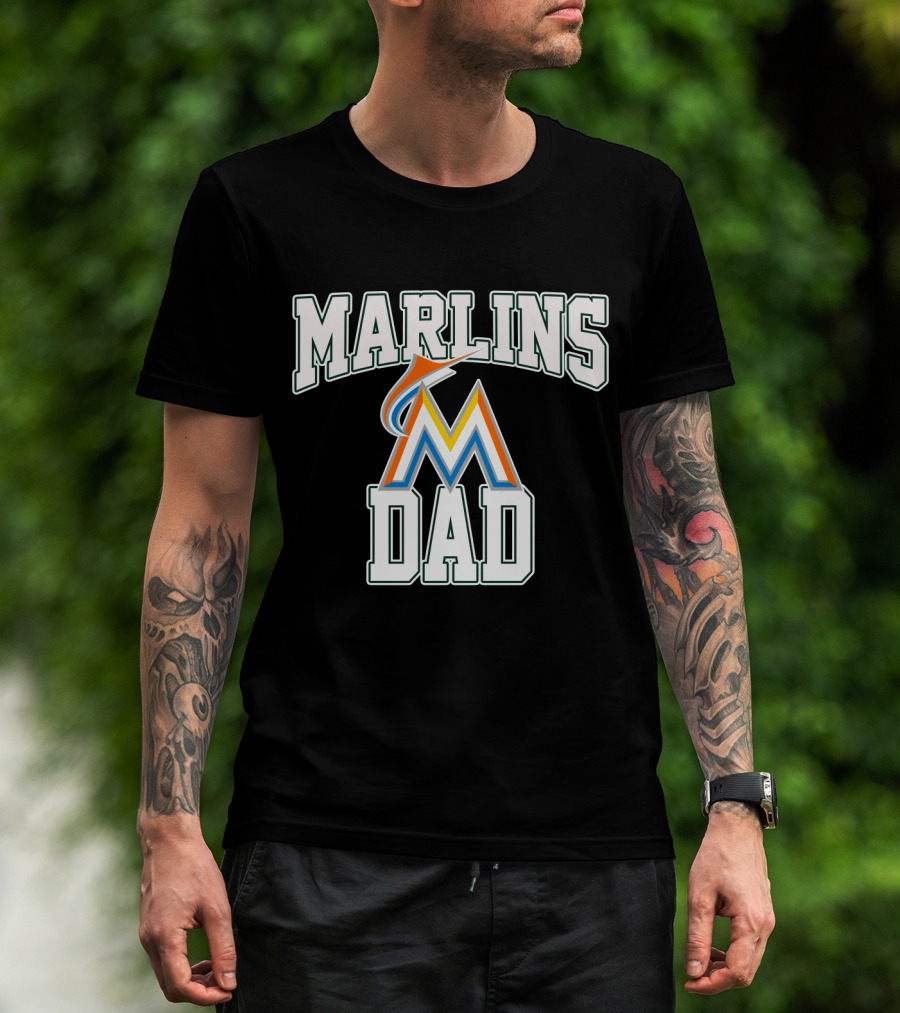 Marlins Dad Miami Baseball Fan Father's Pride T-Shirt